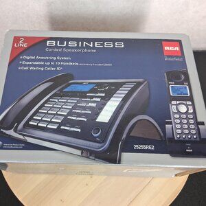 RCA® ViSYS™ 25255RE2 Two-Line Corded/Cordless Phone System with Answering System